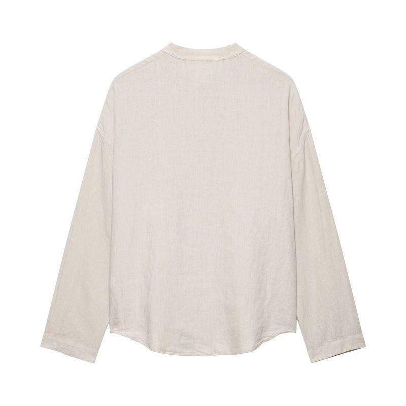 Jnleaog Spring New Arrival Women's Clothing Fashion Style French Fashion Design Linen Shirt Coat Pants 4043011