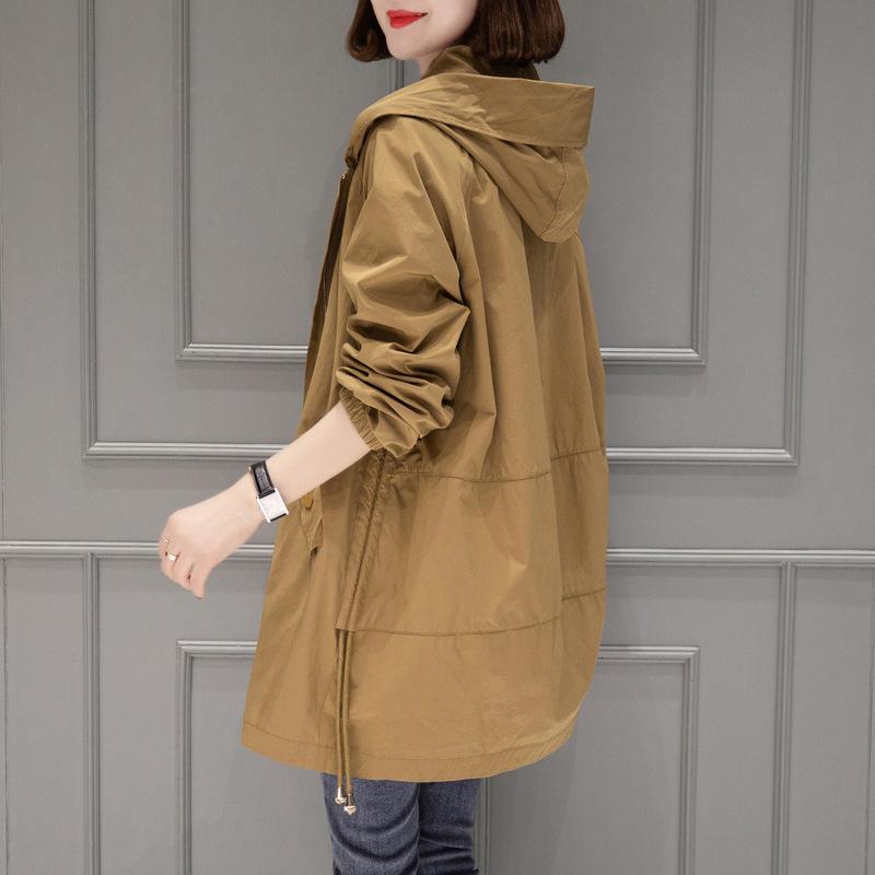 Mid-length Spring and Autumn Thin Windbreaker Jacket Temperament Casual Jacket Women