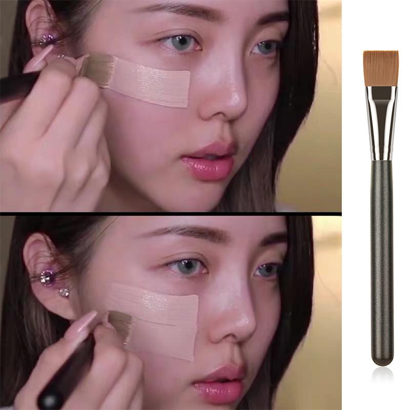 1Pc Professional Wooden Handle Foundation Brush Cream Blending Concealer Makeup Brush Soft Facial Mask Mud Brush Cosmetic Tools