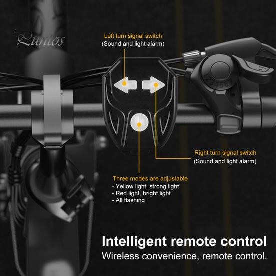 Bike Tail Light with Turn Signals Remote Control Split Bicycle Rear Light USB Rechargeable Road Mountain Bike Night Riding Safety Warning Lamp