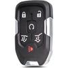 Key Fob Shell Case Replacement Fits for Chevy Suburban Tahoe GMC Yukon 2015 2016 2017 2018 Keyless Entry Smart Remote Control 6 Button Pad Outer