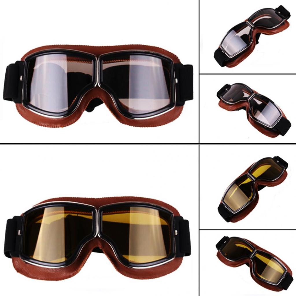 Unisex Vintage Motocyklové Motocyklové Větruodolné prachotěsné pilotní brýle pro Harley