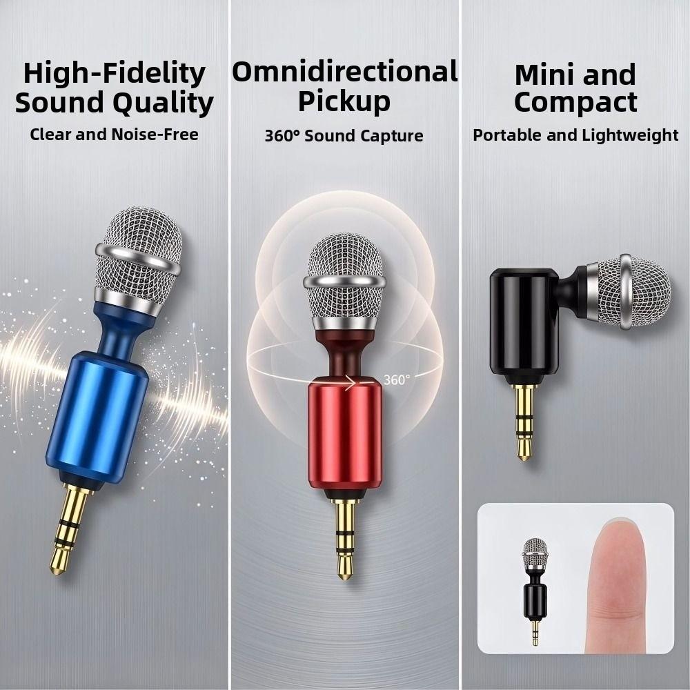 3/4 Level Condenser Microphone Bendable Metal Recording Microphone Mini Microphone  Live Broadcast