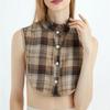 Perfect Match Womens Half-Shirt Dickey Collar Detachable Fake Collars Fashion Classic Plaid Fake Collar For Dresses Blouse Sweater