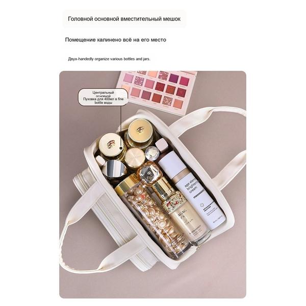 2025 Premium Travel Makeup Bag, Spacious Multi-Compartment Cosmetic Organizer for Women