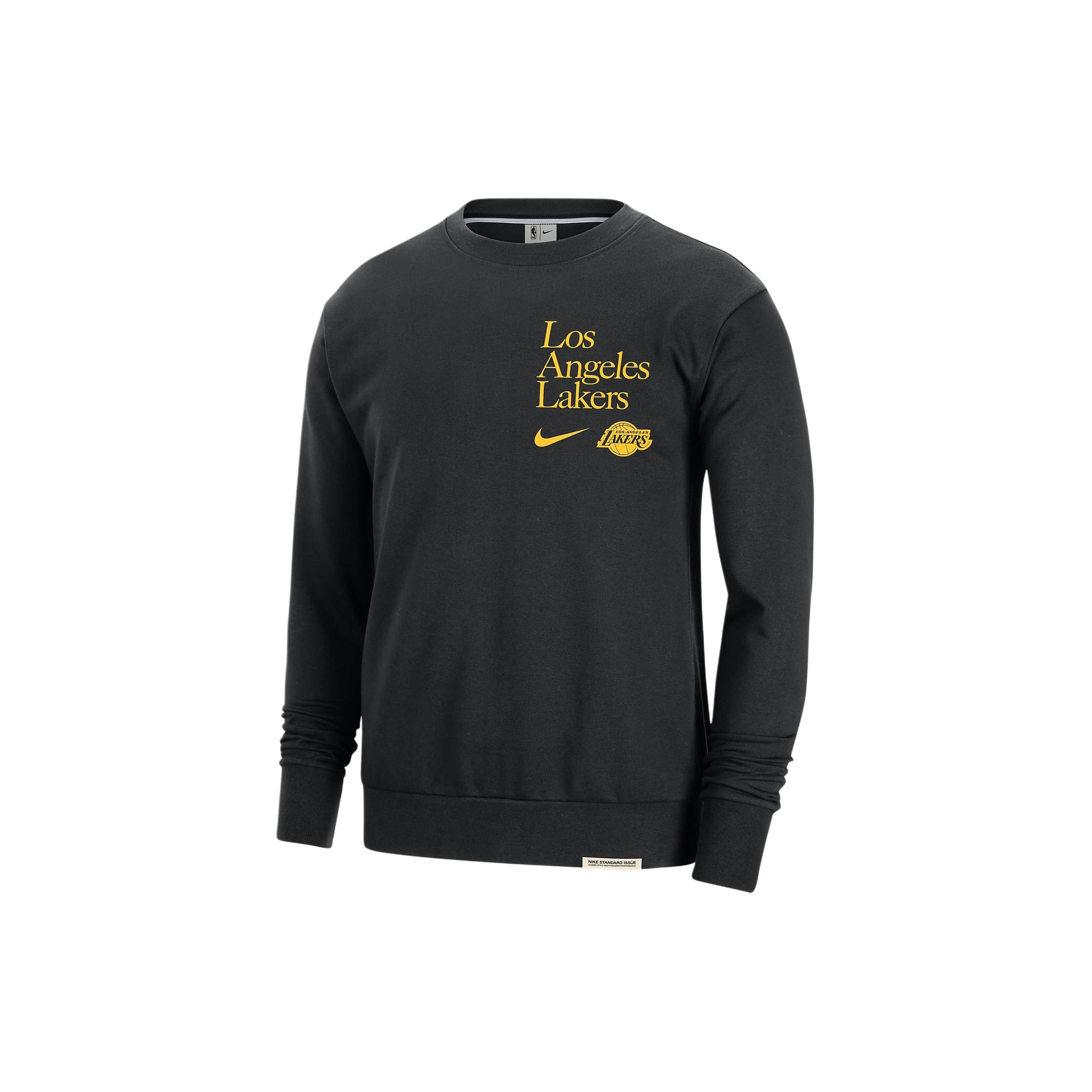 Nike x NBA Los Angeles Lakers Crew-Neck Sweatshirt Black Men s FD8654-010 M