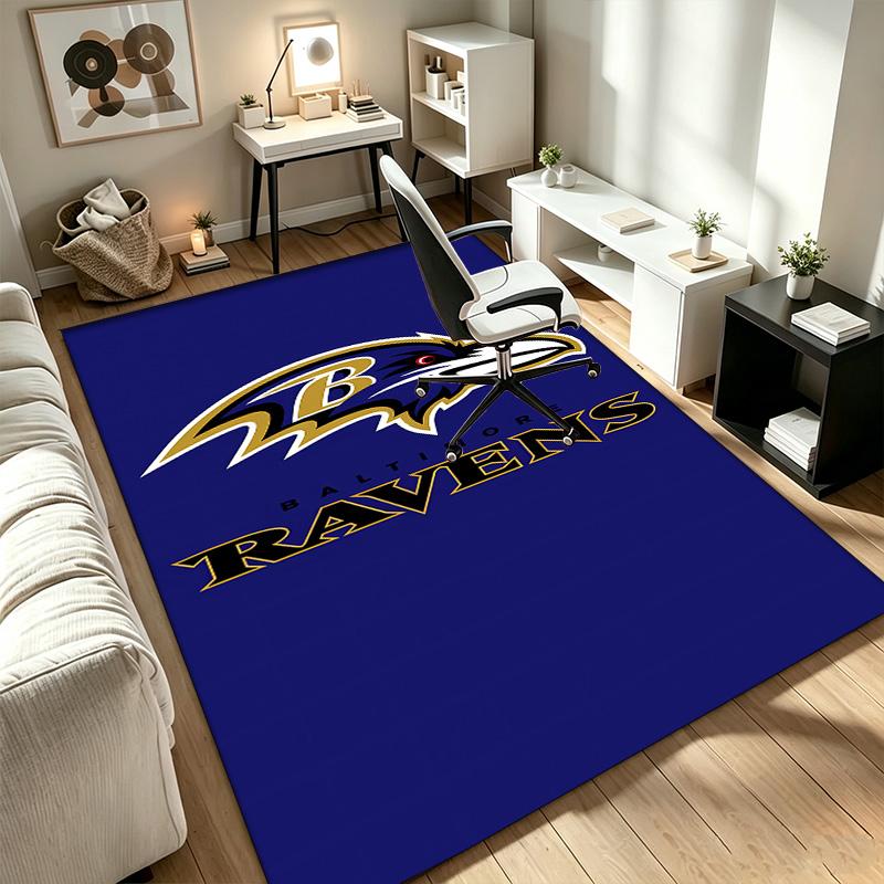 Baltimore Ravens  Carpet Non-slip Indoor Mat Suitable for Office Chair Living Room Computer Desk Decorative Home Office Carpet Polyester Fiber Mat 800