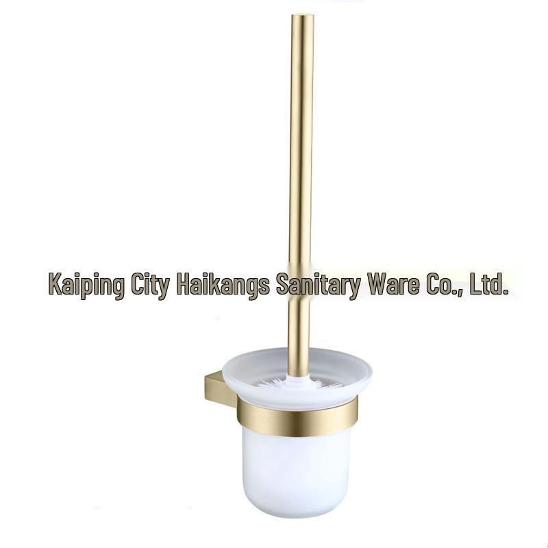 Juego de Baño de Acero Inoxidable 304 Dorado: Toallero, Barra de toallas, Portarrollos de papel higiénico, Estante y Escobilla para el inodoro.