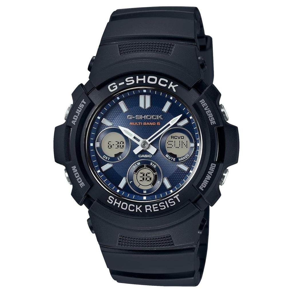 Casio Wristwatch G-Shock Radio Solar AWG-M100SB-2AJF Black