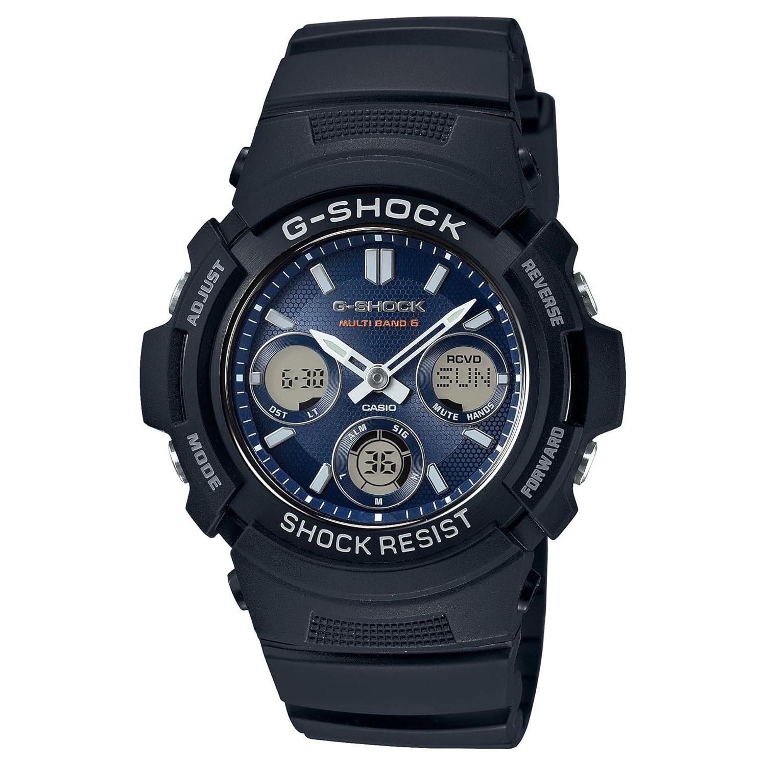 Casio Wristwatch G-Shock Radio Solar AWG-M100SB-2AJF Black