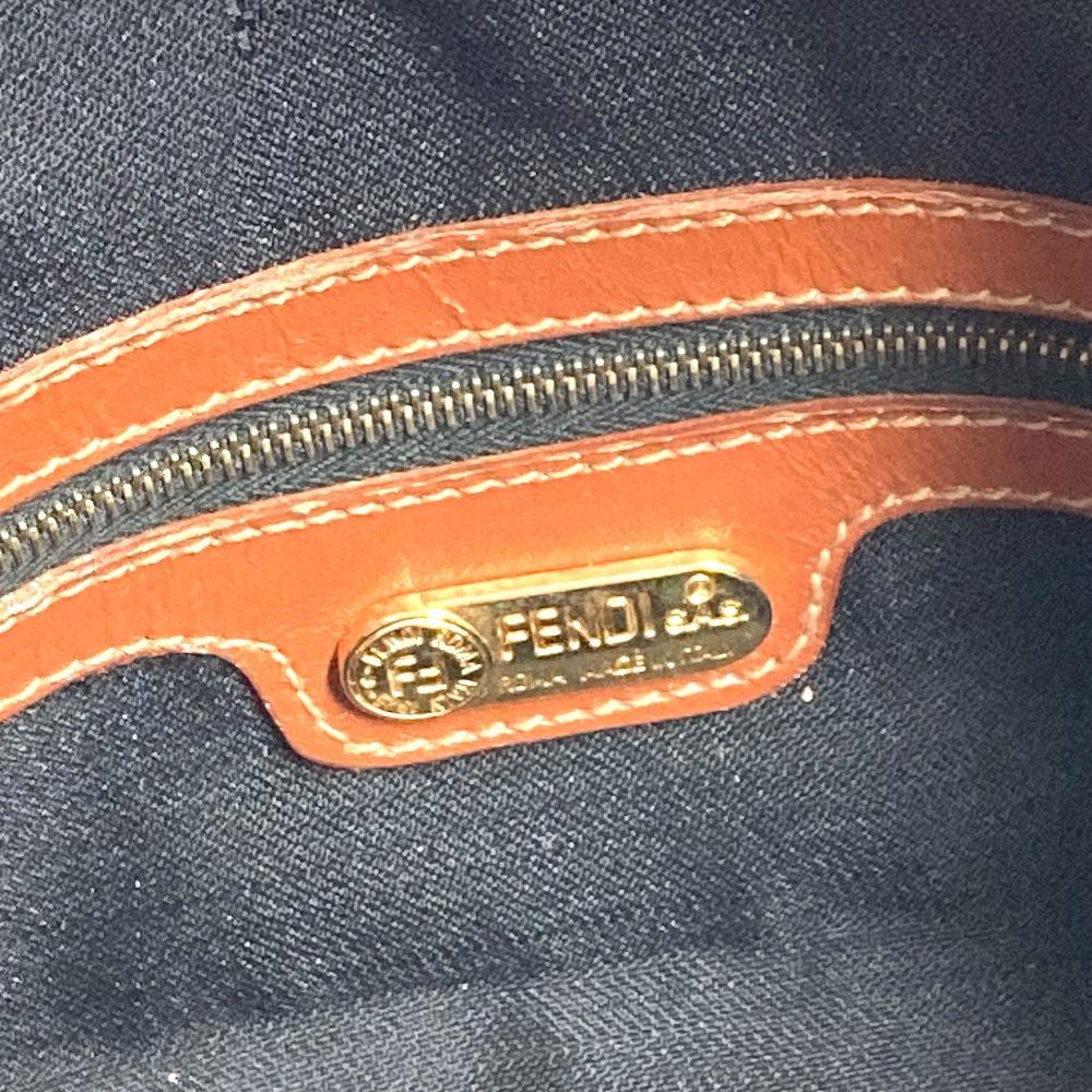 FENDI vintage Pecan travel bag travel bag bag Duffle Bag PVC/Leather khaki/Brown