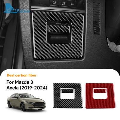 Real Soft Carbon Fiber Sticker For Mazda 3 BP Axela CX30 CX-30      2024 2025 LHD Car Driver's Storage Box
