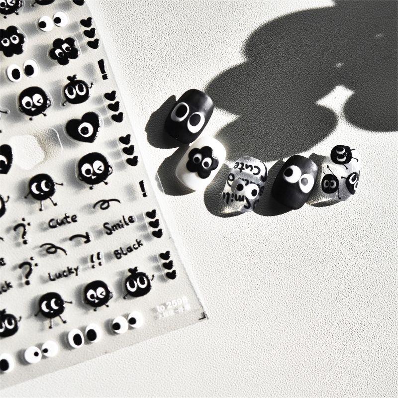 

Embossed Tomoni Adhesive Big Eyes Nail Sticker 2599# Big briquettes