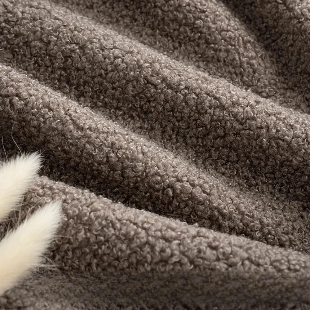 

Wide 145cm Thickened Lamb Wool Fabric for Winter Hoodies Outerwear Pillows Pet Beds Handmade DIY Clothing Fabric 100x145cm