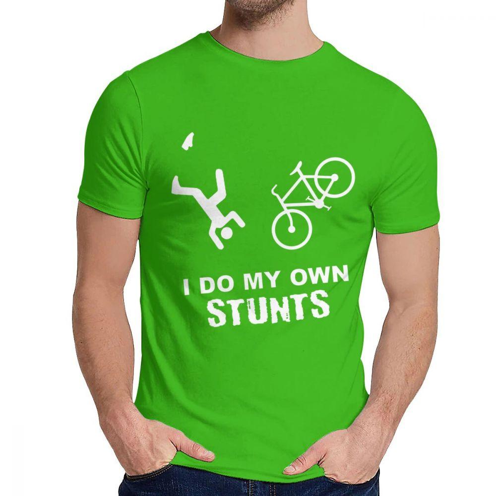 I Do My Own Stunts Cycling Funny Bike Tee Shirt Casual O Neck Geek Men S 3XL