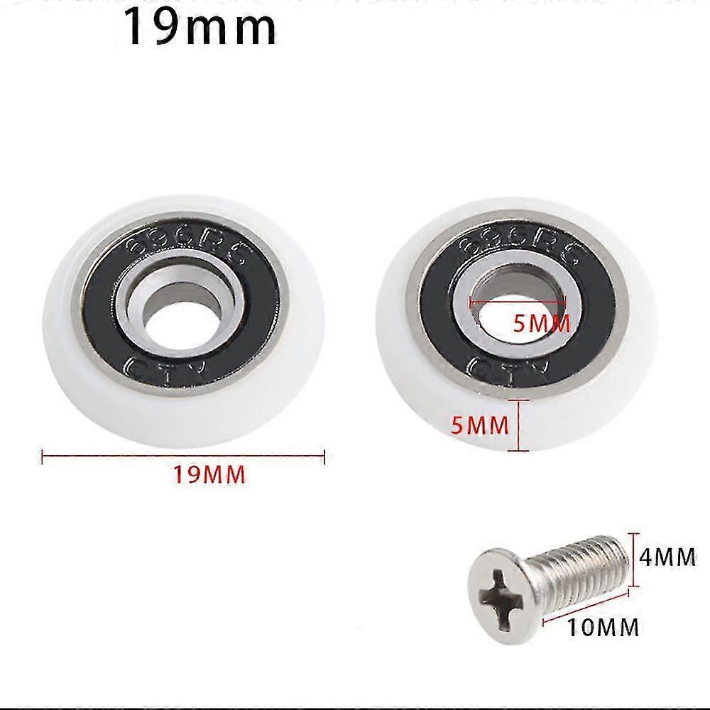 Sada 8 náhradních koleček pro sprchové dveře o průměru 19 mm - DD