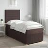 Box Spring Bed with Mattress Dark Brown 90 x 190 cm Fabric