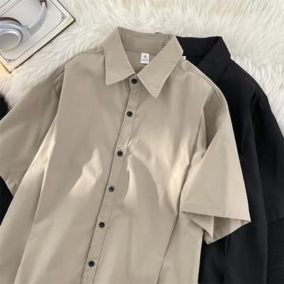 Half Sleeved Men'S Design Sense Niche Summer Trend Top Versatile Handsome Casual Shirt