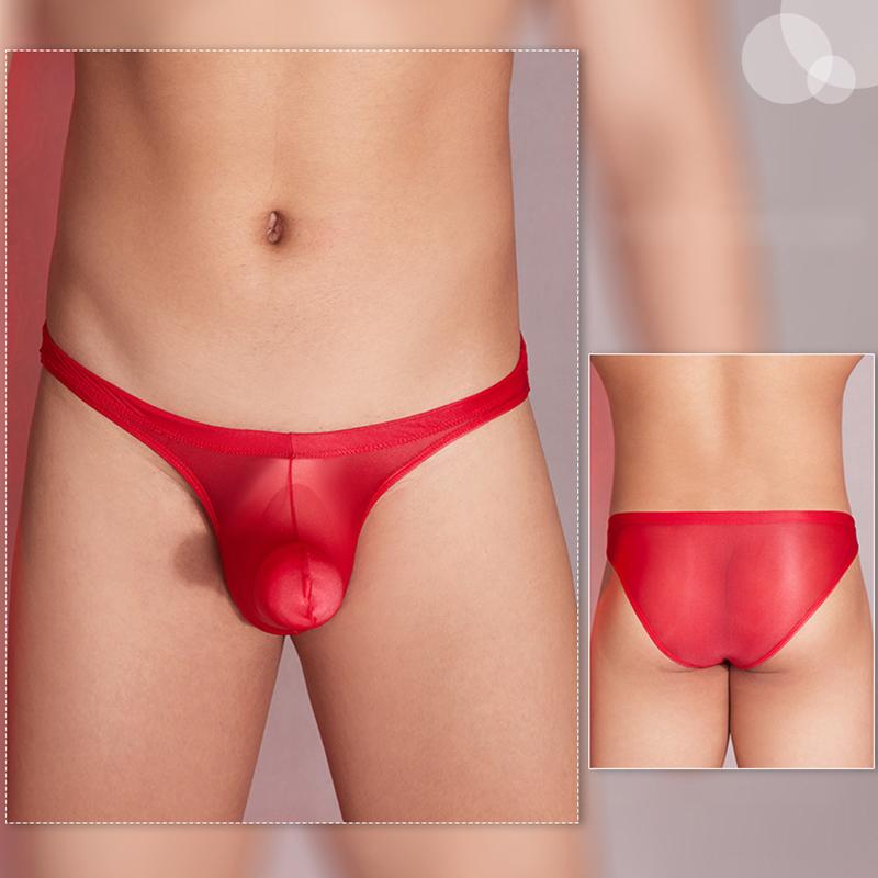 1Pc Thongs Underpants Underwear Sexy Nylon Stretchy Lingerie Men's Briefs