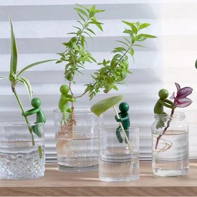 Amigo de Suporte de Planta – Clipe de Suporte de Planta de Plástico Criativo Adorável para Hidroponia, Suporte de Borda de Copo e Suporte de Planta Decorativo
