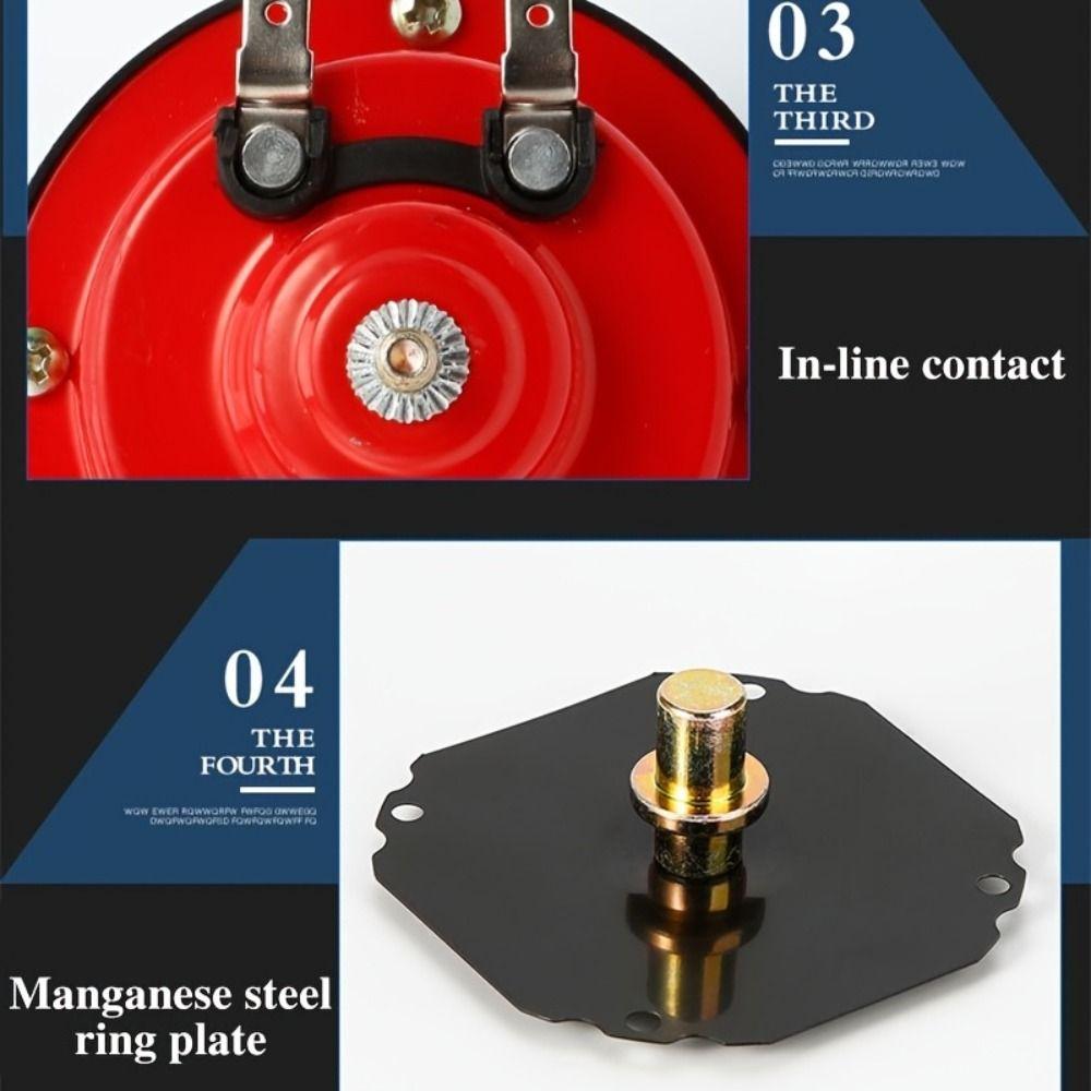 2Pcs Waterproof Electric Snail Train Horn  For Motorcycle Car Truck SUV Boat