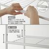 HEIAN SHINDO Slim Laundry Rack with 2 Shelves and Towel Bar, Matte White, 60-81cm Wide x 29cm Deep x 149cm High, HSR-1WH