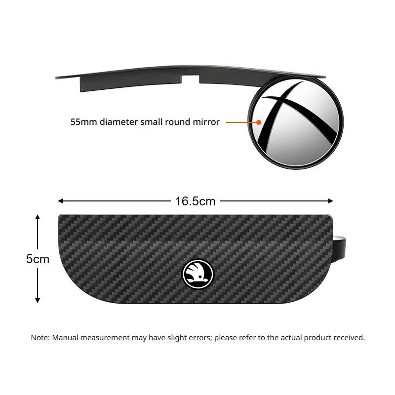 Car Side Mirror Rain Visor With Blind Spot Mirror For Skoda Octavia Fabia Superb Kodiaq Karoq Kamiq Rapid Yeti Roomster Eyebrow Ydpf68