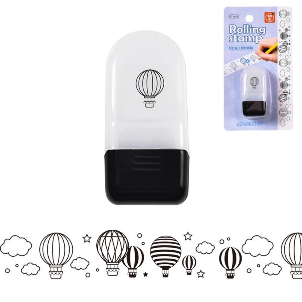 Creative Cartoon Pattern Rolling Flower Seal Lace Band Funny Rolling Ink Pad DIY Drawing Tool Stamp Seal