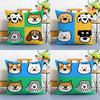 Cartoon Simple Lines Dog Pillow Case Anti-dustmite Pillowcase Invisible Zipper Silky Short Plush Sofa Cushion Cover