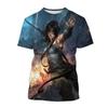 New Best Selling Tomb Raider 3D Printed T-Shirt Tomb Raider Lara Personality Men's Women's Cool Street Style Short Sleeve Kids