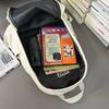 Solid color high-end backpack junior high school students casual simple travel large-capacity backpack