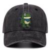 Baseball Cowboy Stitching Embroidered School Old Vintage Washed Frog Cute Cartoon Caps Women Men Outdoor Casual Duck Hats