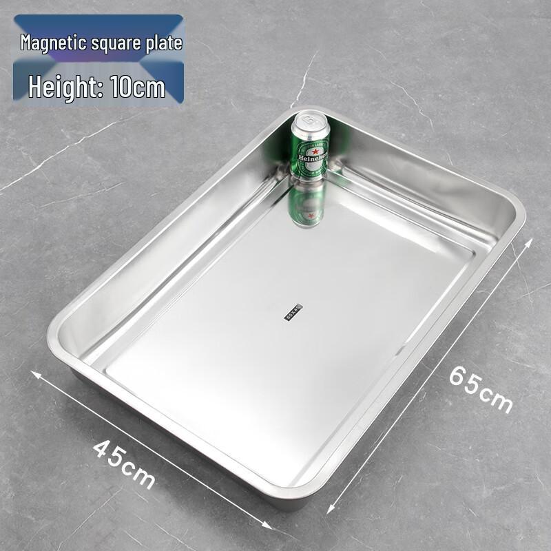 Rectangular 430 Stainless Steel Deep Serving Tray