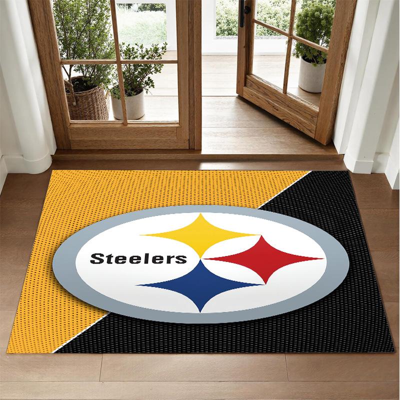 Covor din Catifea Cristal cu Design Pittsburgh Steelers Covoraș Decorativ Moale pentru Dormitor Intrare