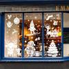 Christmas Electrostatic Window Stickers White Christmas Hanging Balls Christmas Decorations Shopping Mall Window Glass Window Stickers
