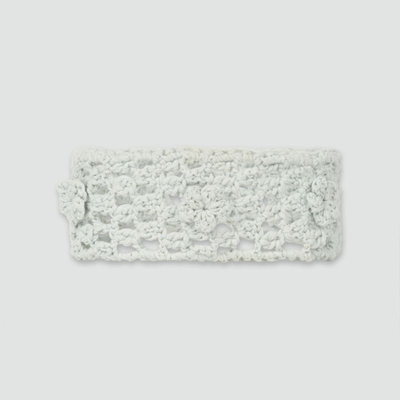 TINKNIT Handmade Corsage Knit Headband_silver