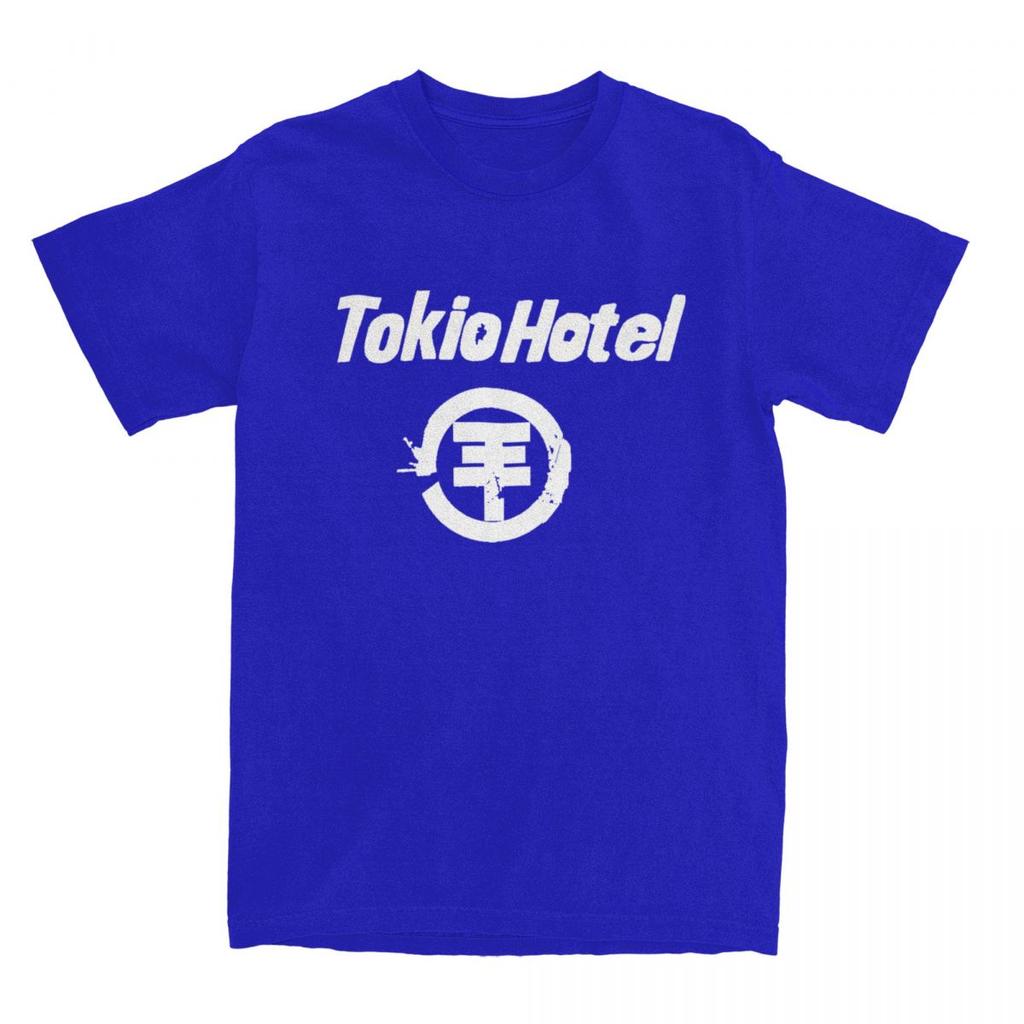 Tokio Hotel TShirt Man German Rock Music Band Streetwear Pure Cotton T Shirts Summer O Neck Hip Hop Tees Print Oversize Clothes