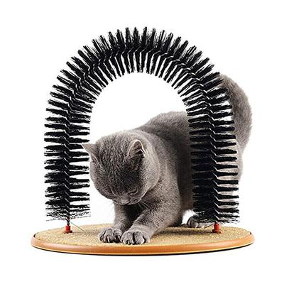 Kedi Oyuncak Kemeri Kendini Bakım Şımartma Kedi Masajlı Bakım Fırçası ve Tırmalama Pedi Oyuncak Kediler İçin Etkileşimli Oyuncaklar