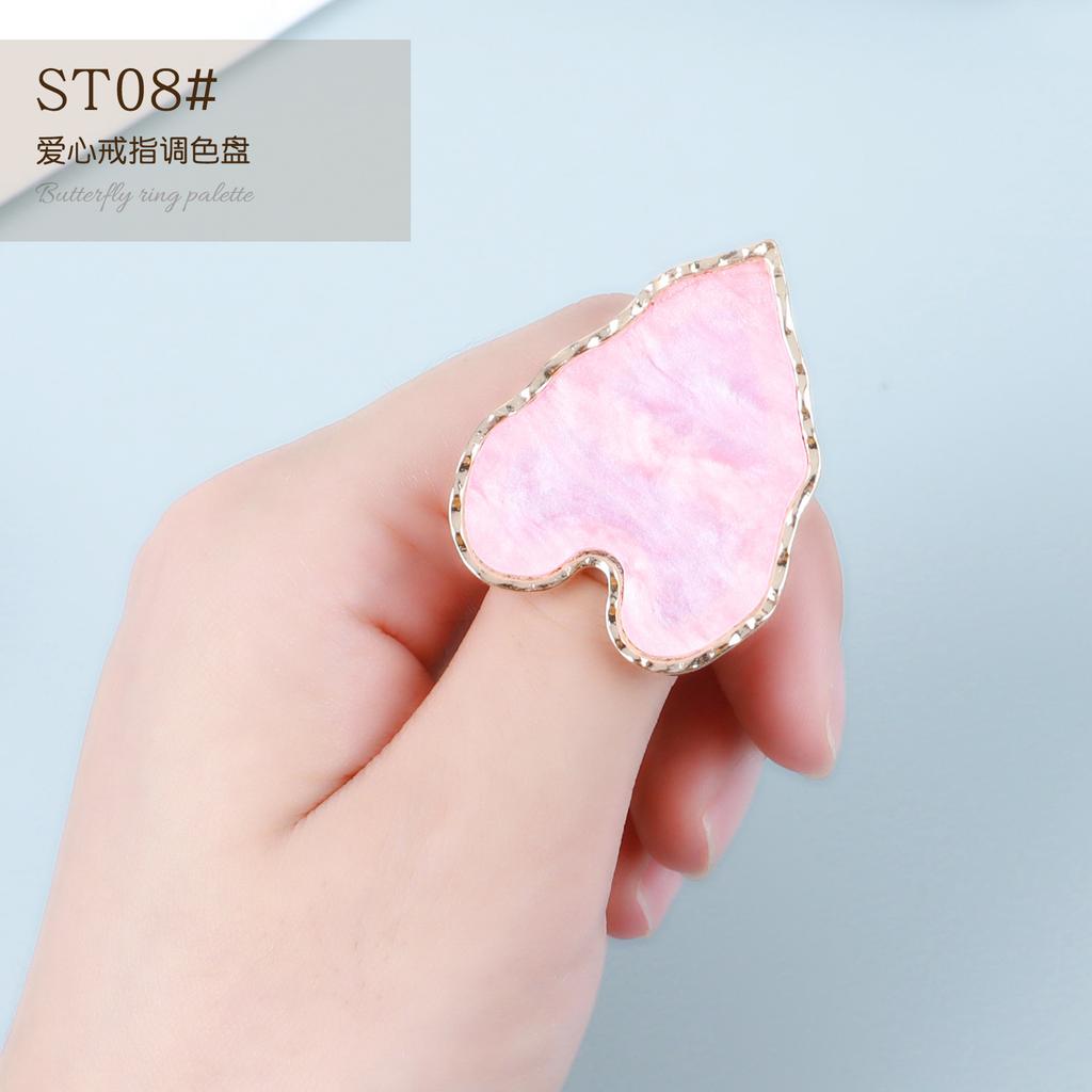 Japanese Nail Art Smudge Amber Ring Palette Resin Palette Nail Art Paint Glue Palette Display Board