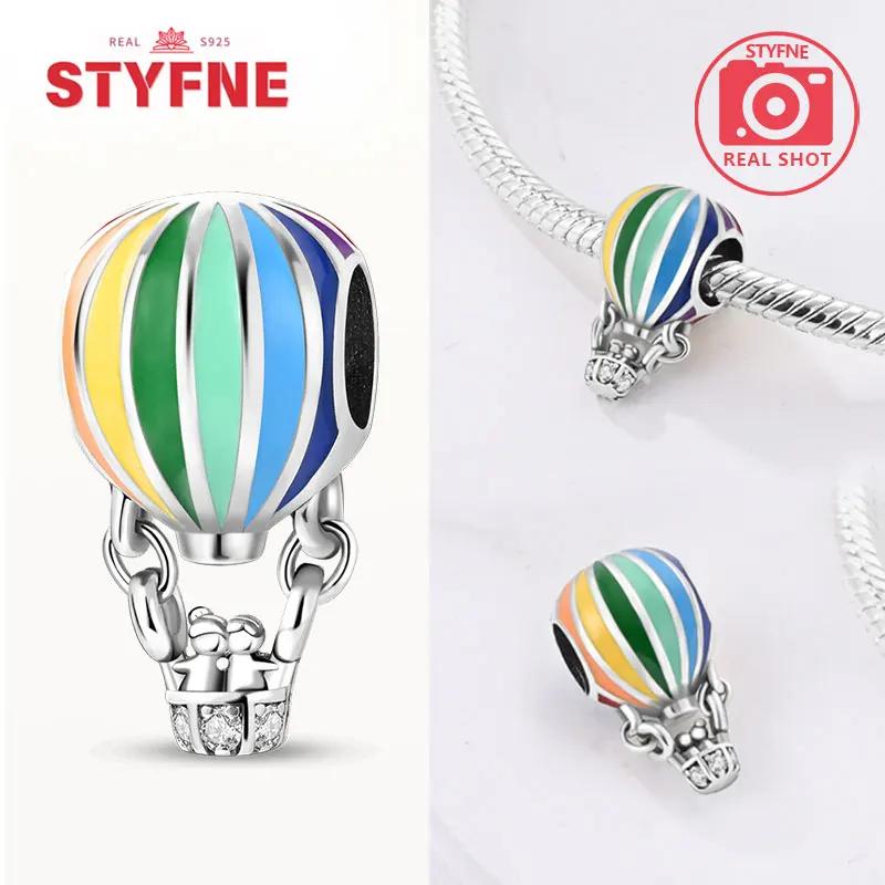 Charme Série Montgolfière en Cuivre Perles Colorées Convient aux Bracelets Originaux Pour Femmes Bijoux de Luxe DIY Cadeaux Assortiment Quotidien