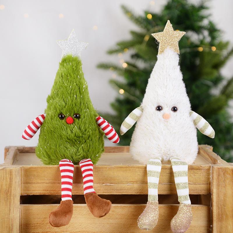 Christmas Plush Doll Ornaments Cute Long Leg Xmas Tree Hanging Pendant Navidad Natal Home Decoration New Year Kids Gifts