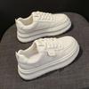 2025 new popular versatile platform white shoes women's spring and autumn niche super fire board shoes casual sports bread shoes