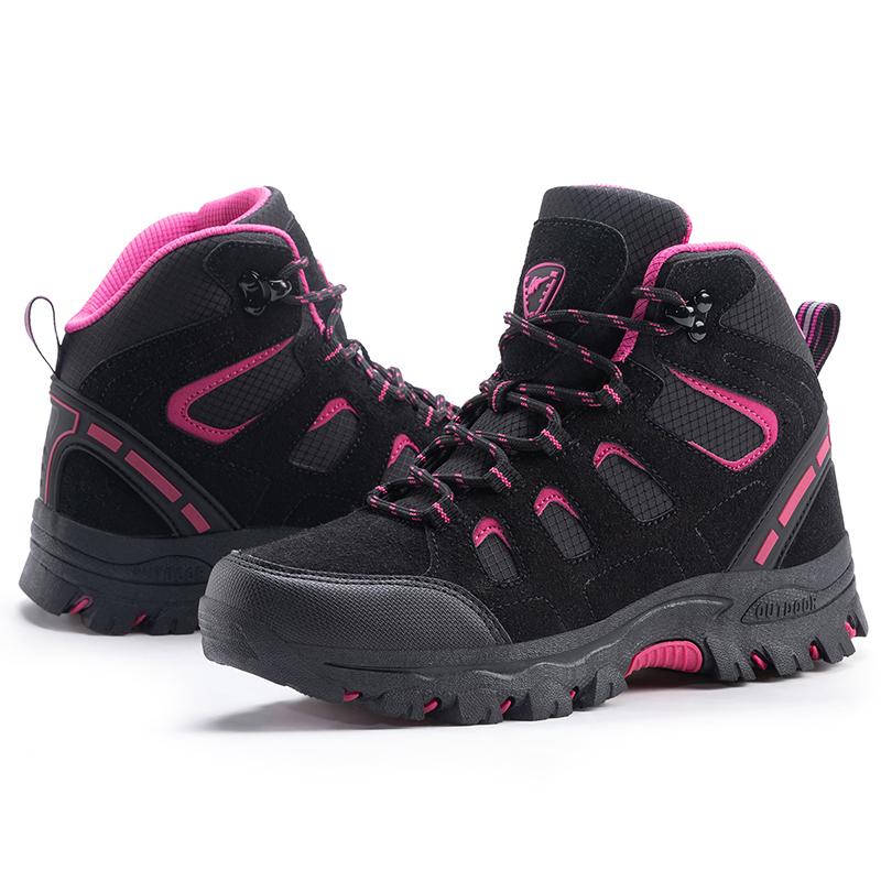 TUINANLE Men's High-Top Non-Slip Hiking Shoes Women Hiking Outdoor Wear-Resistant Platform Travel Shoes