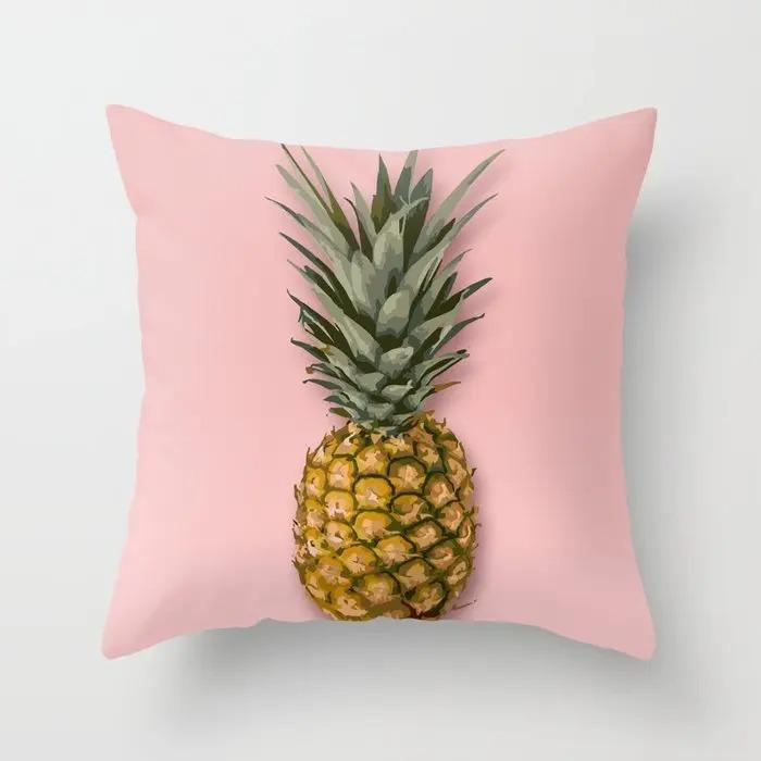 Pink Pattern Pillowcase Office Living Room Home Pillowcase Car Ornaments