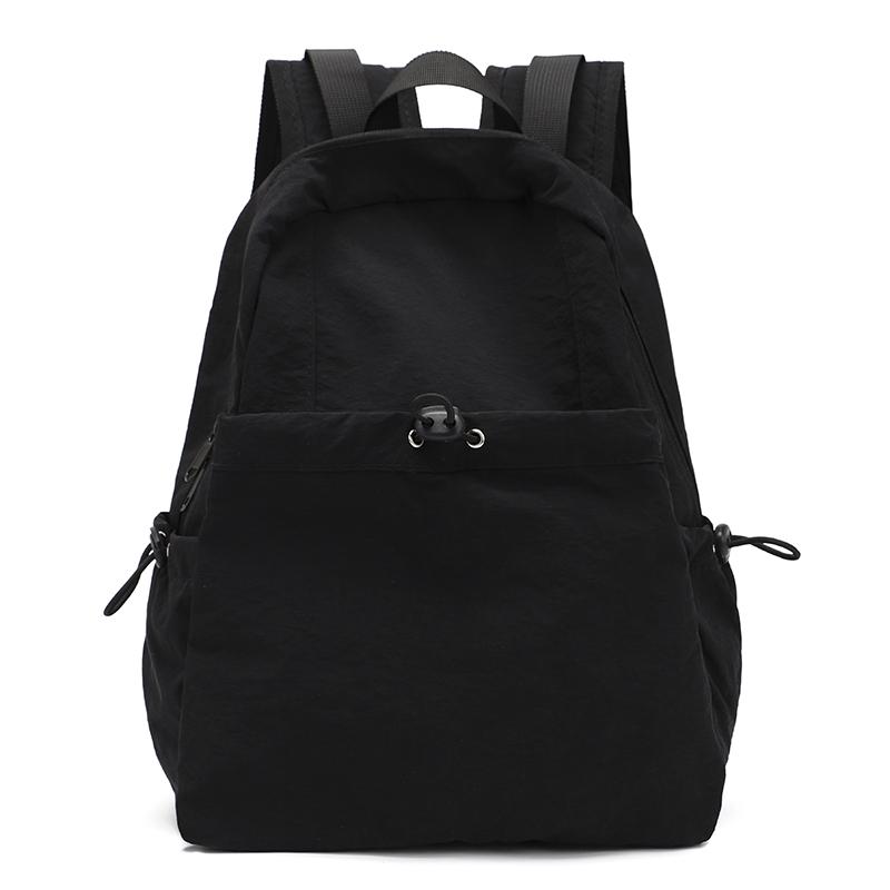 

Женская двусторонняя сумка из нейлоновой ткани большой вместимости в корейском стиле - Легкий повседневный рюкзак для поездок на работу, Простой школьный 15 inches чёрный