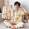 Boys' Thin Cotton Pajamas 3-Piece Set - Spring/Summer 2026