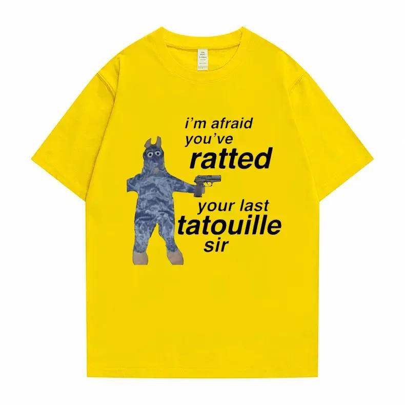 

Print T-shirts Im Afeaid Youve Ratted Your Last Tatouille Sir T Shirt Funny Mouse Tees Men Women Cute Tshirt XXXXXL