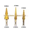 4241 HSS Titanium-Coated Hex Shank Step Drill Bit with Straight Flutes