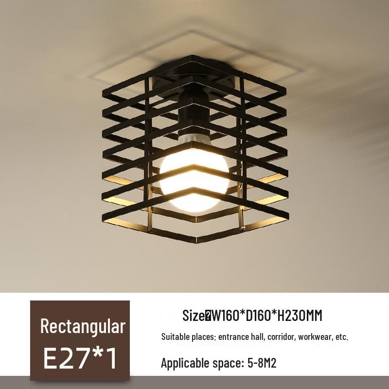 Modern Minimalist Ceiling Light for Foyer, Hallway, Corridor, Balcony, and Bedroom - Wrought Iron Design