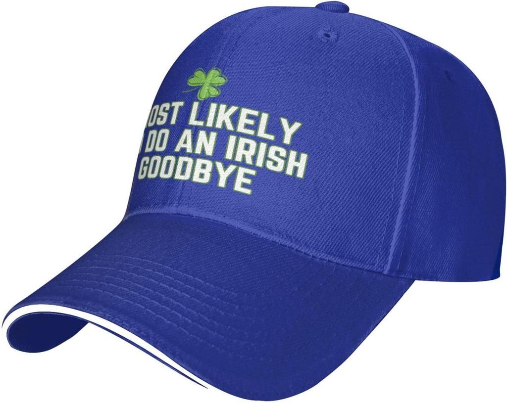 Most Likely To Do An Irish Goodbye Baseball Cap Funny St Patricks Day Polyester Adjustable Cap